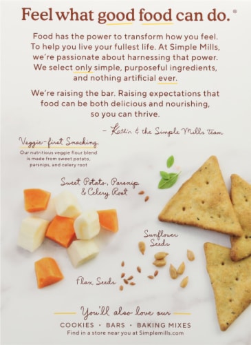 Simple Mills® Mediterranean Herb Veggie Pita Crackers Perspective: back