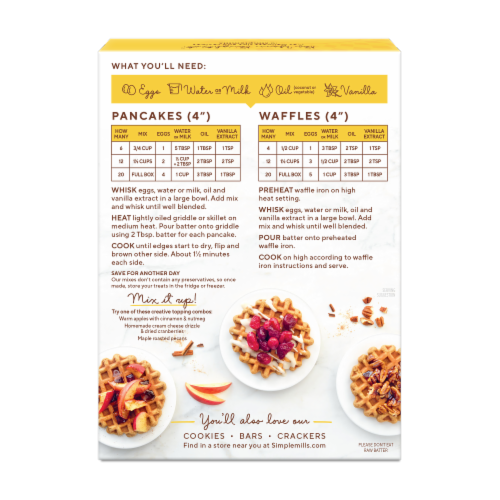 Simple Mills® Pumpkin Almond Flour Pancake & Waffle Mix Perspective: back