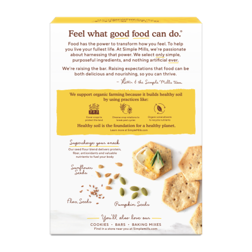 Simple Mills Original Organic Seed Crackers Perspective: back