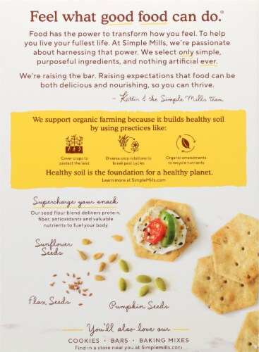 Simple Mills® Organic Everything Seed Flour Crackers Perspective: back