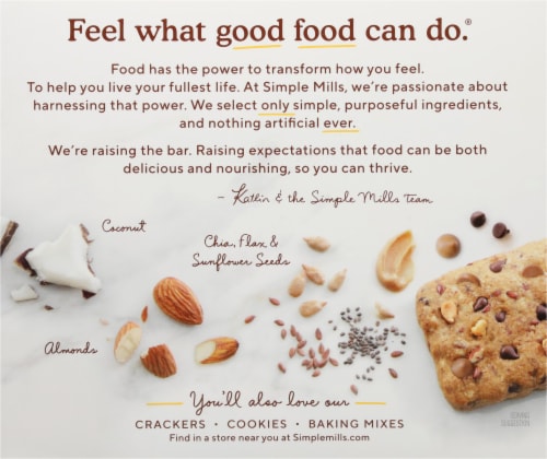 Simple Mills® Soft Baked Almond Flour Peanut Butter Chocolate Chip Bars Perspective: back