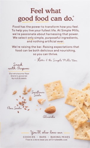 Simple Mills® Fine Ground Sea Salt Almond Flour Crackers Perspective: back