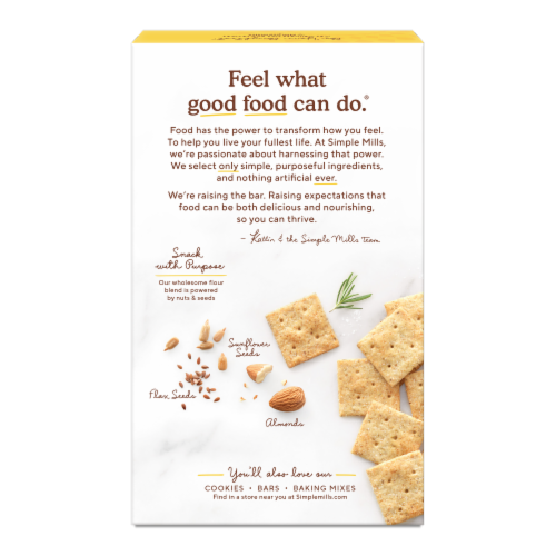 Simple Mills® Rosemary and Sea Salt Almond Flour Crackers Perspective: back