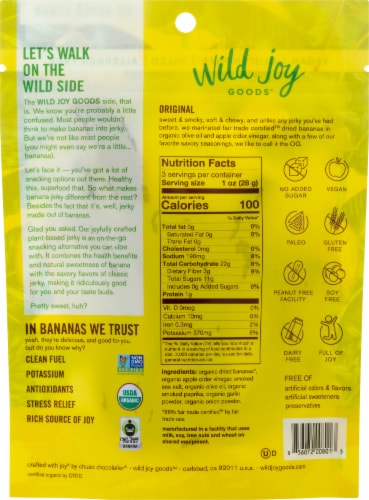Wild Joy Banana Jerky Perspective: back