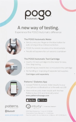 Pogo® Automatic® Blood Glucose Monitoring System Perspective: back