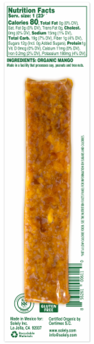 Solely® Mango Fruit Jerky Perspective: back
