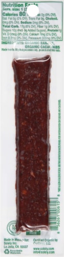 Solely® Organic Banana with Cacao Fruit Jerky Perspective: back