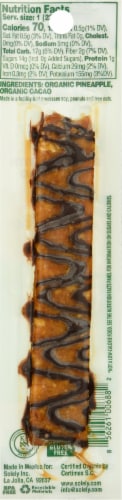Soley® Cacao Drizzle Organic Pineapple Fruit Jerky Perspective: back