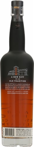New Riff Distilling Single Barrel Bourbon Whiskey Perspective: back