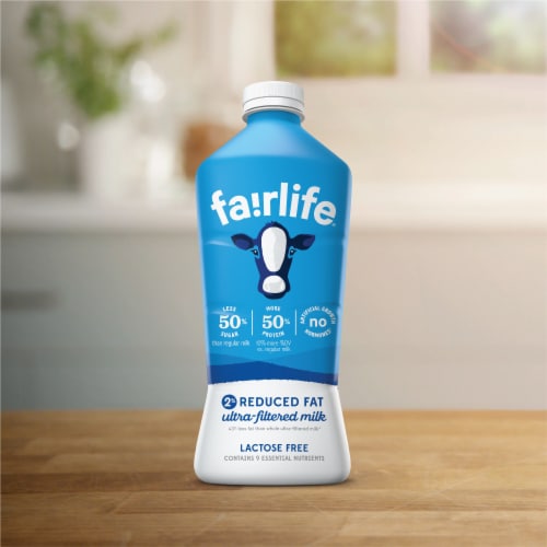 Fairlife 2% Reduced Fat Lactose Free & High-Protein Ultra-Filtered Milk Perspective: back