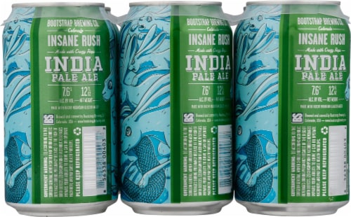 Bootstrap Brewing Insane Rush IPA Beer Perspective: back