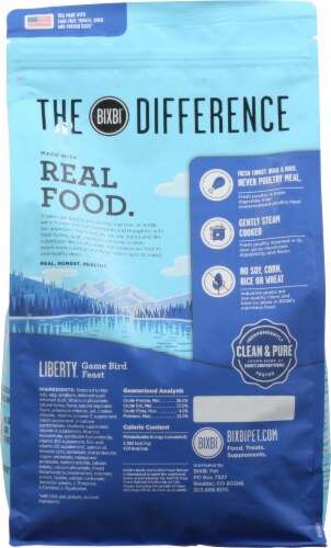 Boulder Organic Liberty® Fresh Turkey, Quail, and Duck Dry Dog Food Perspective: back