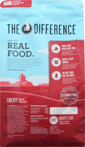 Liberty® Beef Recipe Dry Dog Food Perspective: back