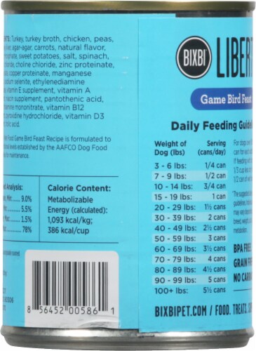 Liberty® Game Bird Feast Wet Dog Food Perspective: back