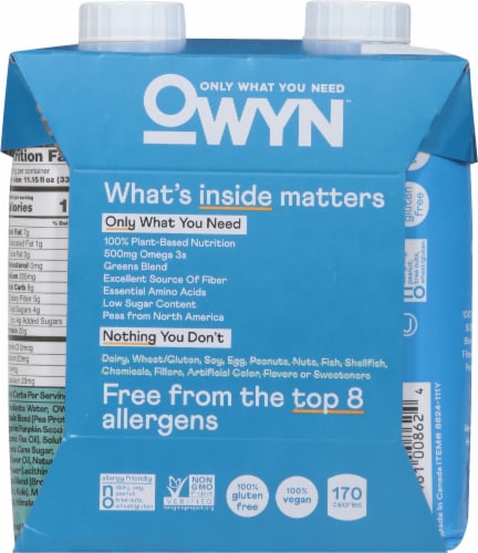 OWYN™ Smooth Vanilla Dairy-Free Protein Shake Perspective: back