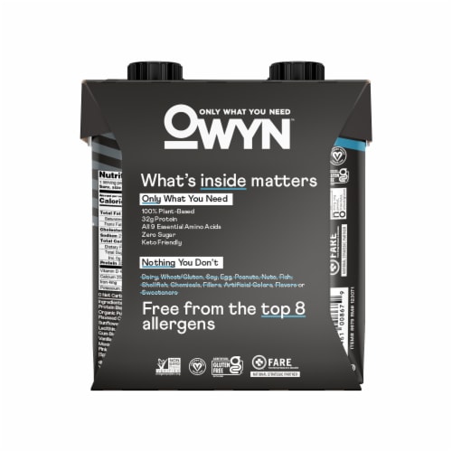 OWYN 100% Vegan Pro Elite Vanilla Protein Shakes Perspective: back