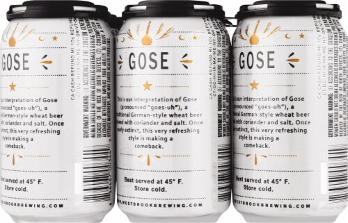 Westbrook Brewing Co. Gose Sour Wheat Ale Perspective: back