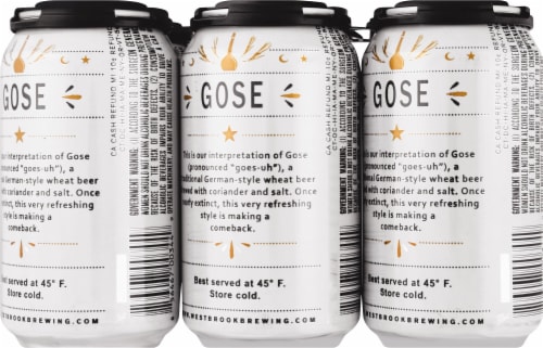 Westbrook Brewing Co. Gose Sour Wheat Ale Perspective: back
