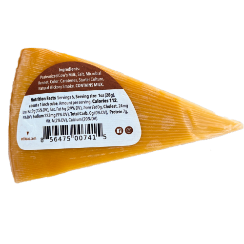 Artikaas Youngsters Hickory Smoked Gouda Cheese Perspective: back