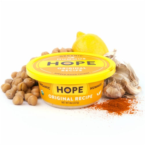 Hope Foods Organic Original Hummus 8 oz Perspective: back