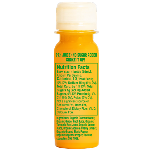 Vive Organic Immunity Boost with Cayenne Shot Perspective: back