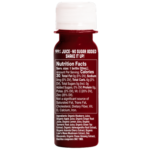 Vive® Organic Energy + Focus Energy Shot Perspective: back