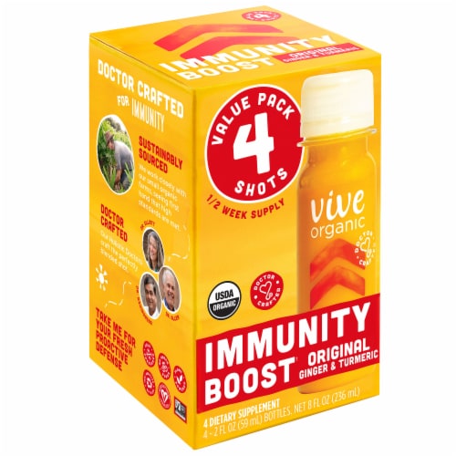 Vive Organic Immunity Boost Original Ginger & Turmeric Shot Perspective: back