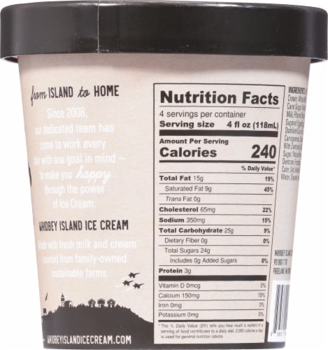 Whidbey Island Salted Caramel Ice Cream Pint Perspective: back
