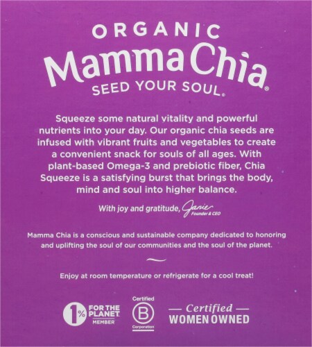 Mamma Chia® Organic Chia Squeeze Blackberry Bliss Vitality Snacks Perspective: back