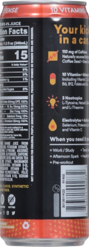 EBoost® Super Fuel™ Sparkling Orange Mango Energy Drink Can Perspective: back