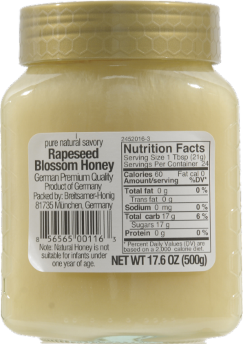 Breitsamer Honig Rapsflower Blossom Honey Perspective: back