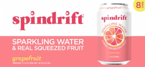 Spindrift® Grapefruit Flavored Sparkling Water Cans Perspective: back