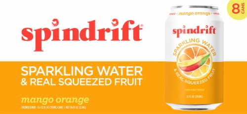 Spindrift® Mango Orange Flavored Sparkling Water Cans Perspective: back