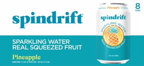 Spindrift® Pineapple Sparkling Water Cans Perspective: back
