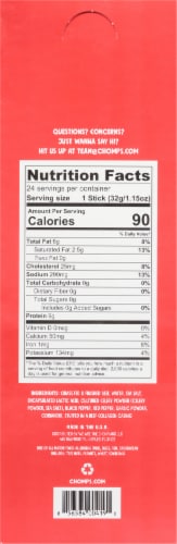 Chomps® Original Flavor Beef Snack Sticks Perspective: back