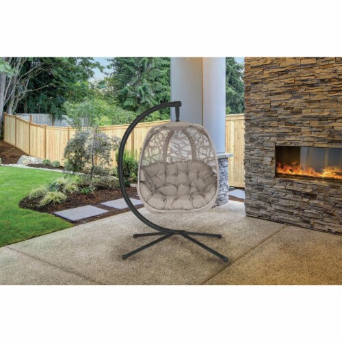 Flowerhouse Sand Hanging Swing Patio Chair FHEC100-BRANCH Perspective: back
