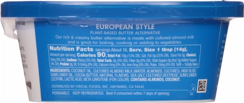 Kite Hill® Plant Based Butter Alternative European Style Perspective: back
