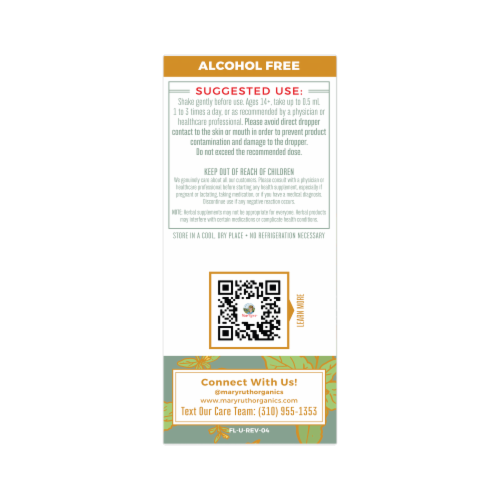 Maryruth's® Organic Lemon Balm Liquid Extract Perspective: back
