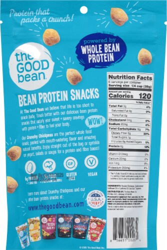 The Good Bean® Gluten Free Sea Salt Crunchy Chickpeas Perspective: back