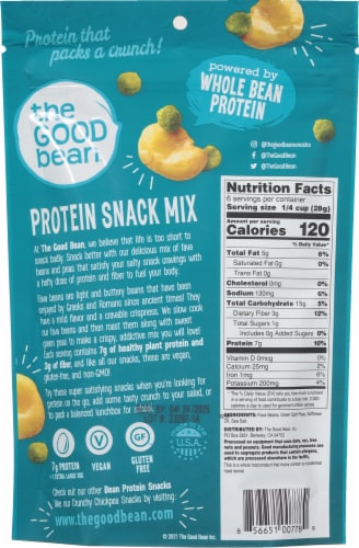 The Good Bean® Sea Salt Crispy Favas & Peas Protein Snack Mix Perspective: back