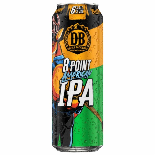 Devils Backbone Brewing Company 8 Point Ameri IPA Beer Perspective: back