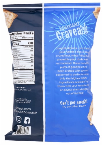 Rib Rack® Sea Salt Pork Rinds Perspective: back