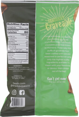 Rib Rack® Chile Lime Pork Rinds Perspective: back