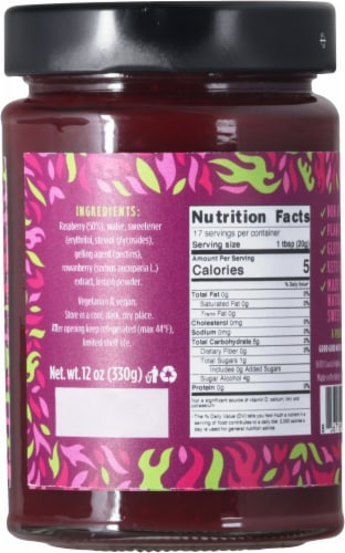 Good Good® No Added Sugar Raspberry Jam Perspective: back