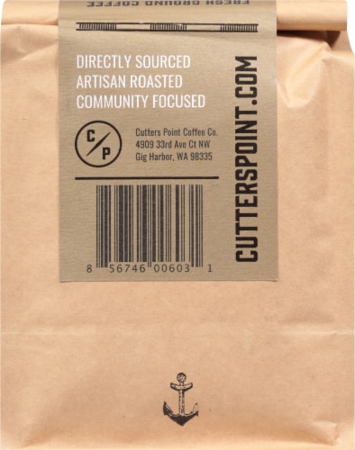 Cutters Point Coffee Co. Fishermen's Blend Dark Roast Ground Coffee Perspective: back