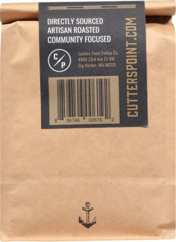 Cutters Point Coffee Co. Dark Harbor French Roast Ground Coffee Perspective: back