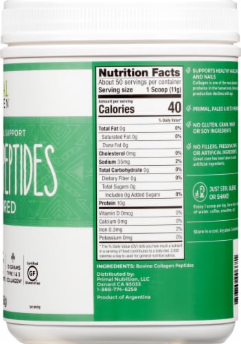Primal Kitchen Unflavored Collagen Peptides Perspective: back