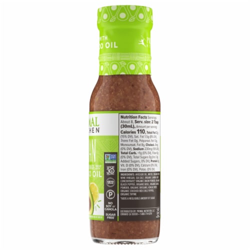 Primal Kitchen Avocado Oil Italian Vinaigrette & Marinade Perspective: back