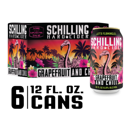 Schilling Grapefruit and Chill Grapefruit Lime Craft Cider Perspective: back