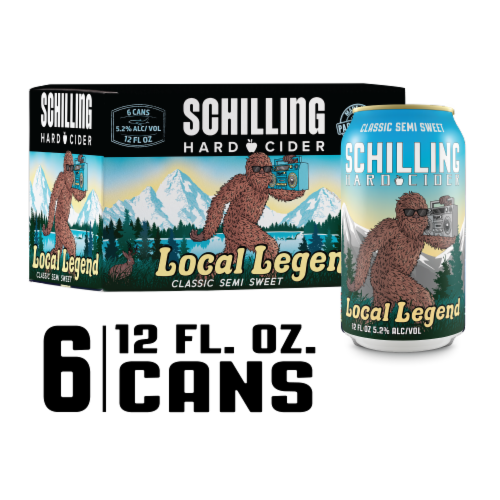 Schilling Local Legend Classic Semi-Sweet Craft Cider Perspective: back
